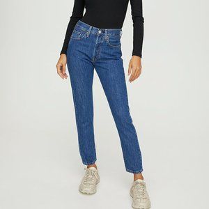 Levi’s 501 High Waisted Medium Wash Skinny Jeans 29
